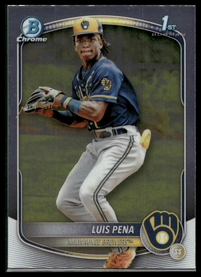 2025 Bowman Luis Pena #BCP-38 Milwaukee Brewers Chrome Prospects