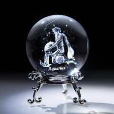 HDCRYSTALGIFTS 3D Laser Constellation Crystal Ball 60Mm Crystal Paperweight Full