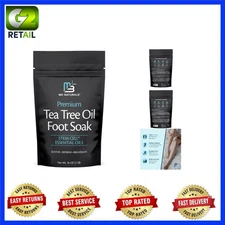 Spa-Quality Tea Tree Oil Foot Soak & Epsom Salts - Refreshing & Detoxifying 16oz