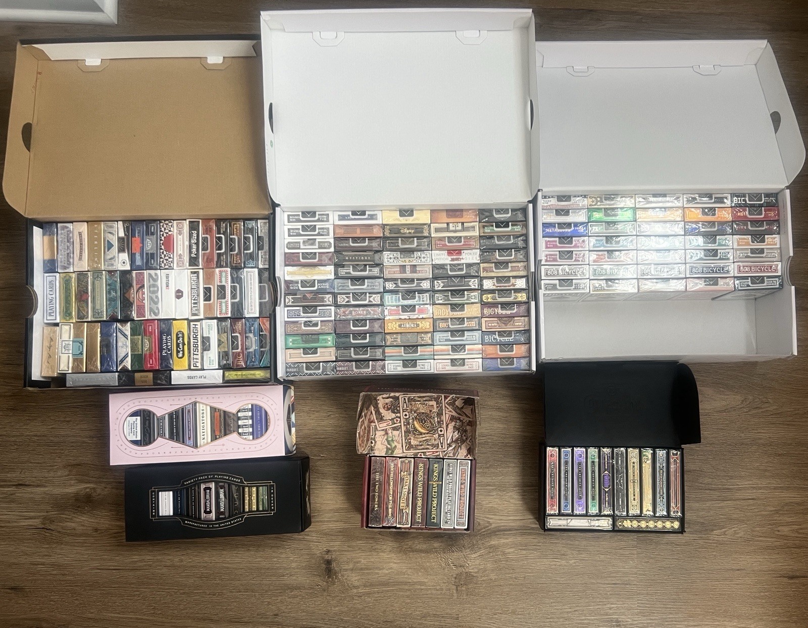 Playing Card Collection, 190 Sealed Decks, Bicycle, Kings Wi