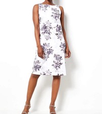#615 Isaac Mizrahi Live! Always Isaac Tall Printed Shift Dress Size XXST