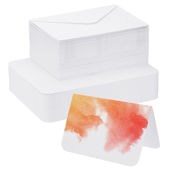 100 Sets Reine Baumwoll-Aquarellkarten 140Lb/300 Gsm Postkarten, 4X6 Zoll GrößE-image