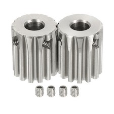 2 Pcs 6mm Bore 304 Stainless Steel 1 Mod 13T Spur Gear RC Car Pinion Gear