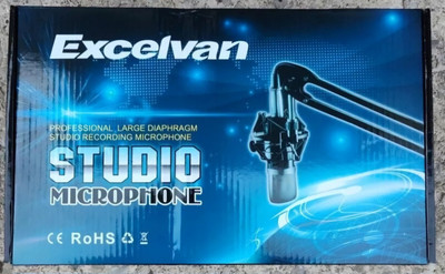 Excelvan Studio Professional Large Diaphragm Recording Condenser Microphone Blue