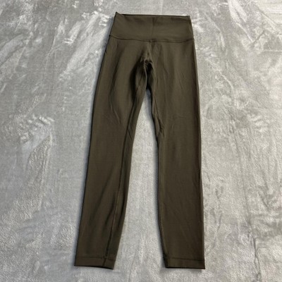 Lululemon Wunder Under Train Leggings Womens 4 Green High Rise Crop Athletic