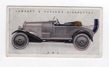 NZ Motor Car Card 1922 - A.B.C. Standard