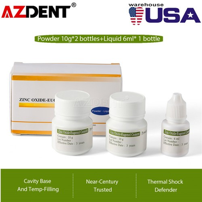 #ad Dental Zinc Oxide Cement Tooth Filling Fixation Powder Liquid Set Primary Use $13.19