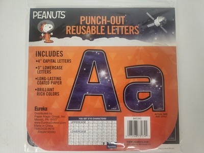 Paper Magic Peanuts Punch-Out Reusable Letters  216 characters  NIP