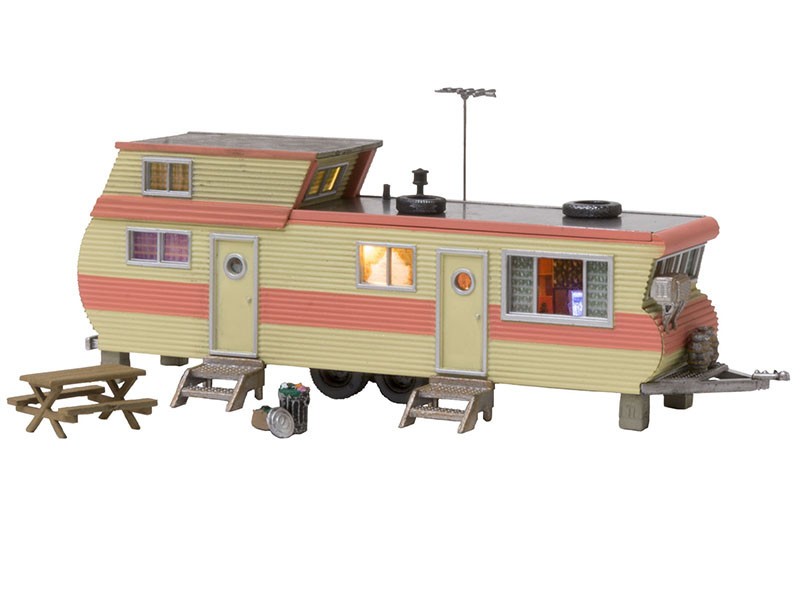 Caravane à 2 étages éclairée HO 1/87 Woodland Scenics