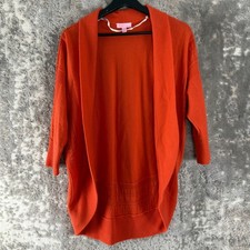 Lilly Pulitzer Size XS Lambswool Cashmere Angora Cardigan Sweater Red Open Front