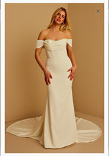 Vow'd Cabaret Wedding Dress Gown VD2548 Ivory Size 8