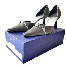 Stuart Weitzman Globonanno Evening Heels Pewter Matte Shimmer Size 10 Worn Once
