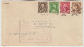 1932 AIRSHIP DIRIGIBLE AKRON COAST to COAST official cover LAKEHURST SAN DIEGO