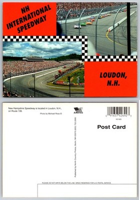 NH International Speedway Loudon NH Postcard Stock Car Racing Track View