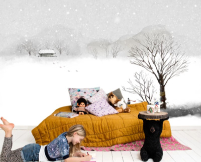 3D Snow Scene ZHUA18870 Wallpaper Wall Murals Removable Self-adhesive Ann 24