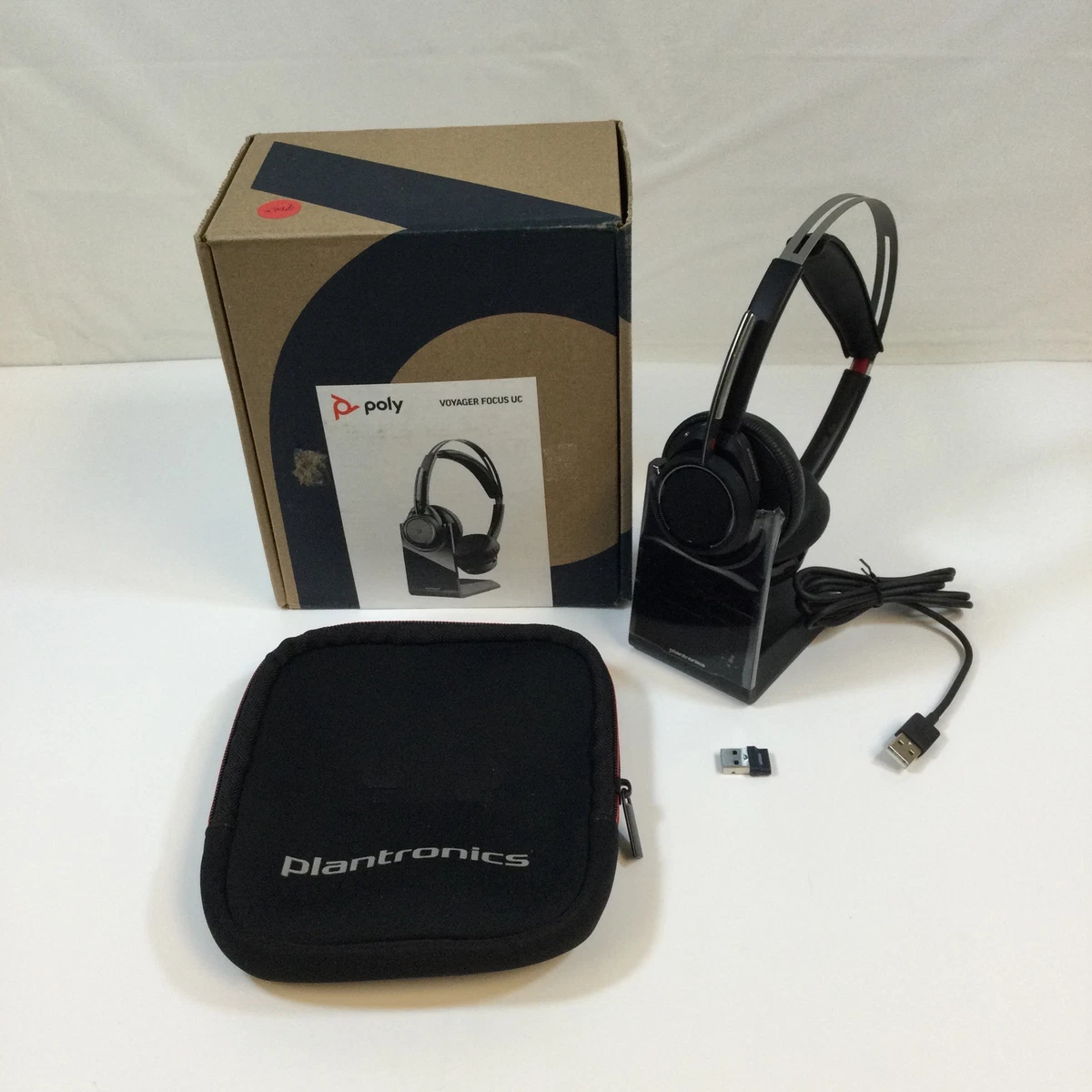 Plantronics Voyager Focus UC B825 Black BT Wireless On The Ear Headphones  Used | eBay