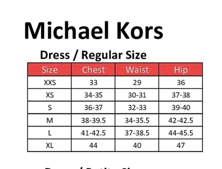 Abito donna Michael Kors catena mirtillo girocollo manica a campana taglia XXS nuovo con etichette