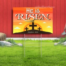 He is Risen Yard Sign Matthew 28:6