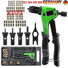 Profi Nietmutternzange Blindnietzange Gewinde Nieten 100x Nietmuttern M3-M6 Set