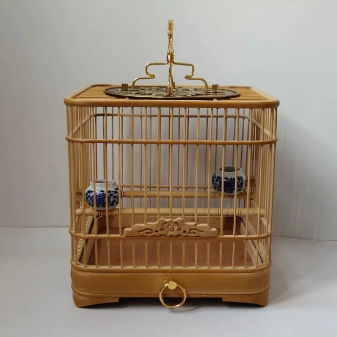 Exquisite Handmade Chinese Bamboo Wood Bird cage Birdcage
Opens in a new window or tab