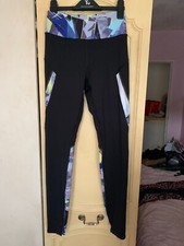 Marks and Spencer Women Fitness Active Wear Leggings Dark Blue Mix UK Size 8 New