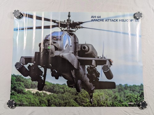Vintage AG-64 Apache Attack Helicopter 1988 Poster 28" X 20.5"