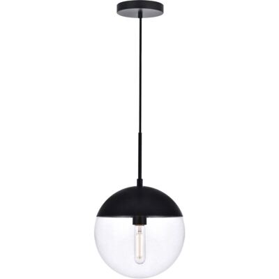 Kitchen Island or Dining Room Chandelier Black Pendant Glass shade Light Fixture