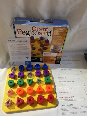 Discovery Toys Giant Pegboard shapes/colors/sorting/colors complete rare version