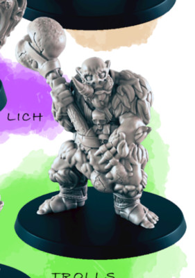 ''Troll A'' Beasts & Baddies EC3D resin miniature fantasy D&D Frostgrave