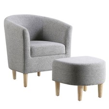  Modern Tub Sofa Couch Fabric Armchair Occasional Accent Sofa Chair Living Room