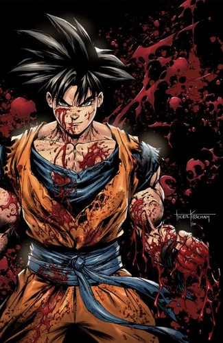 Tyler Kirkham Battle Damage Goku DBZ Dallas Fan Expo Black cover LTD 150 PRE 6/1