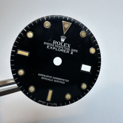 Rolex Explorer 16570 16550 Tropical Indizes Dial Vintage Black