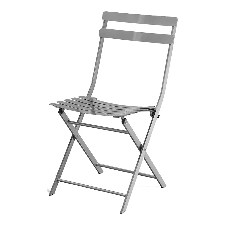 Silla auxiliar de metal Furniture of America Mina en metal pistola plateado (juego de 2) Foto 3 de 4