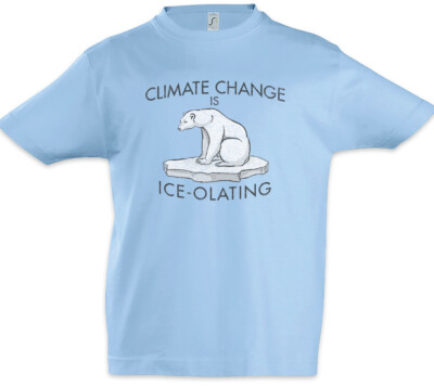 Climate Change Is Ice-Olating Kinder Jungen T-Shirt Klimawandel Green Erwärmung