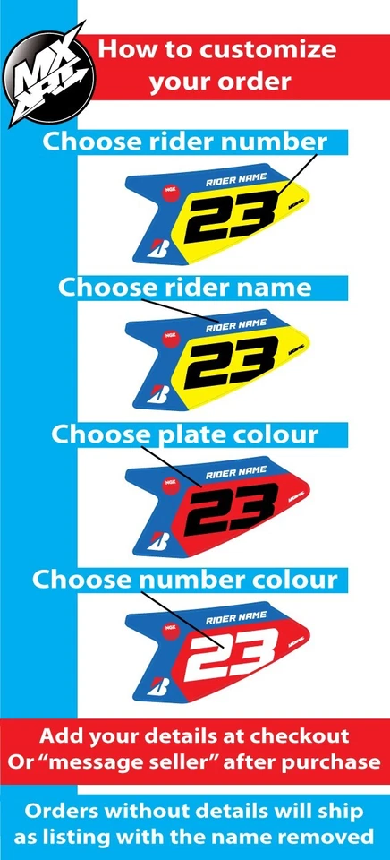 Custom Graphics Kit BLAZE STYLE Honda CRF 50 - 2004 - 2025 sticker kit decals - image 3 of 4