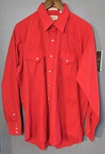 Sheplers 16 1/2-36 TALL Long Sleeve Red Shirt Pearl Snaps Western Men's TALL
