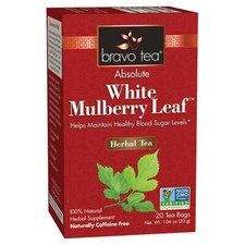 Bravo Herbal Tea Absolute White Mulberry Leaf 20 Bags Blood Sugar Levels NO GMO