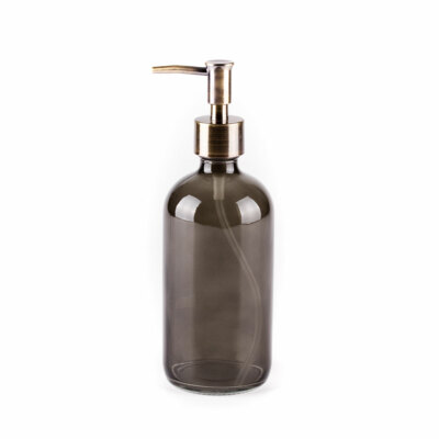 Flasche ''Svea'' mit 2 Pumpspendern 480 ml Grau Deko Seifenspender Ersatzspender