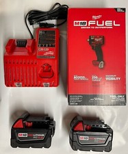 Milwaukee 2854-20 M18 3/8 Compact Impact w/ 2- 5 Amp Batteries Charger NEW