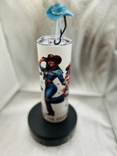 Cowgirl Themed 20oz Tumbler With Lid Straw Stainless Steel Insulated Cup