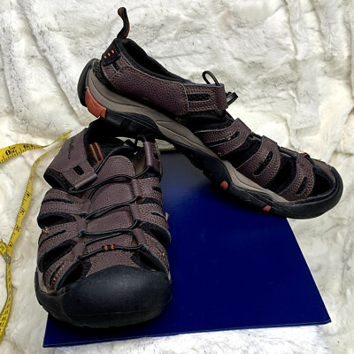 EDDIE BAUER Men's TROY Brown Leather Bump Toe Cinch Cord Sandals Size 10 EUC 889260448575 | eBay