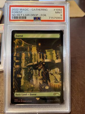 【SLD】森　4枚セット secret lair PSA 9 FOIL Full Art Forest 1092 - Transformers (SLD) Secret Lair