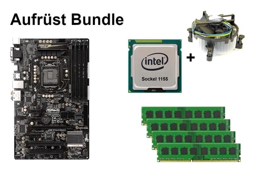 Bundle ASRock Z68 Pro3 Gen3 + Intel Core i3 i5 i7 CPU + 4GB bis 32GB RAM wählbar
