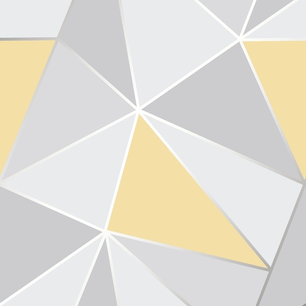 Apex Geometrische Tapete Gelb/Grau - Fine Decor FD41991-image