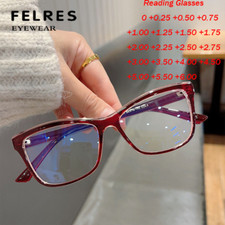 Women Cat Eye Blue Light Blocking Reading Glasses Classic Full Frame Glasses New