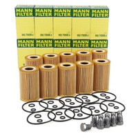 10X Mann Hu7008Z ÖLfilter + Schraube FüR Vw Golf 5 6 Passat T5 T6 1.6/2.0 Tdi