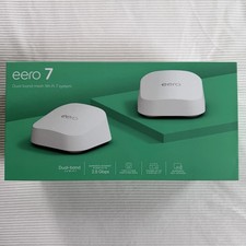 eero 7 Dual-Band Mesh Wi  Fi 7 Router System 2-Pack White 2.5 Gbps newest model 