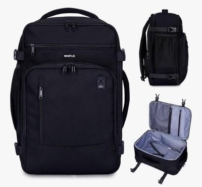 Eco-Friendly 17'' Travel Backpack   United Airlines Compliant, 15.6'' Laptop Fit