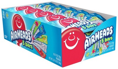 Airheads Candy, Assorted Flavors, 5 Individually Wrapped Full Size Bars per Pack
