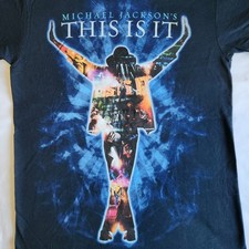 Michael Jackson This Is It King Of Pop Music Tribute Navy Blue M Graphic T-Shirt